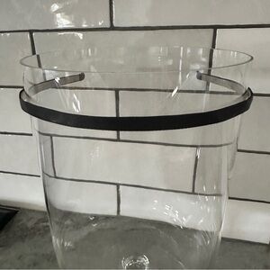 Thin black satin wire headband